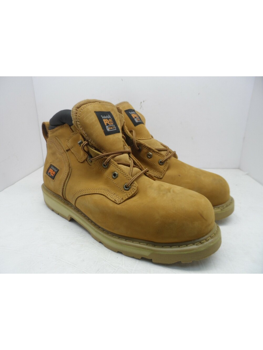 TIMBERLAND PRO Men's PIT BOSS 6" STEEL TOE WORK BOOTS 33031 Wheat Size 15M